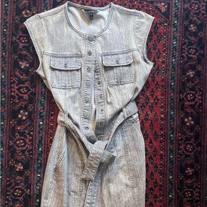 NWT Gray Jean Dress WHBM